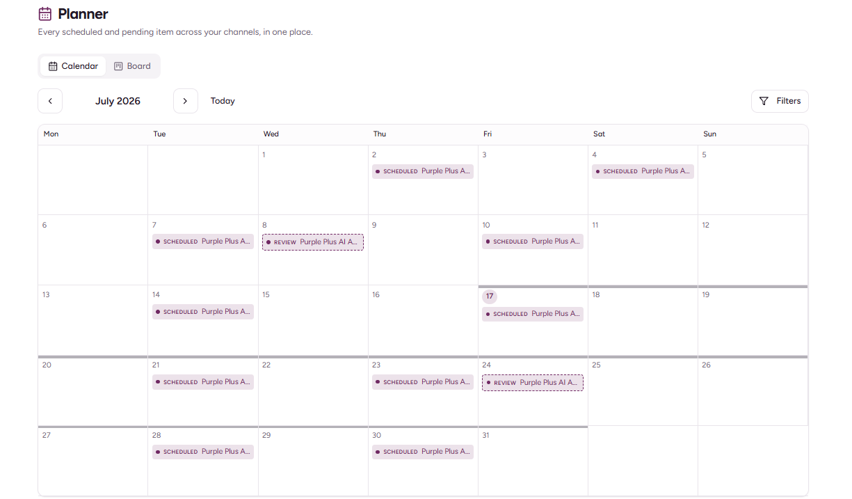 Campaigns on Calendar