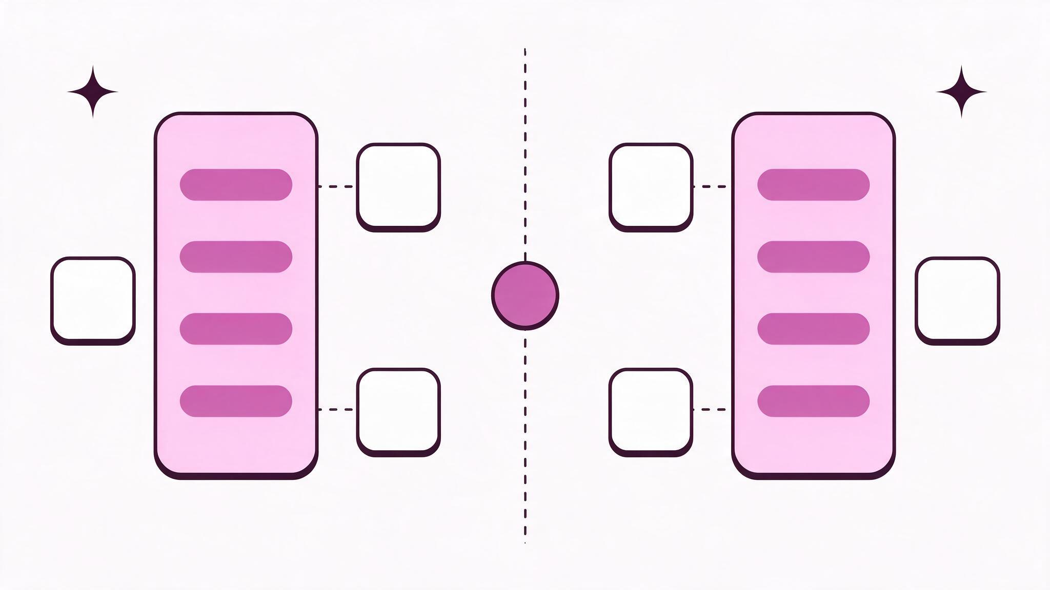 Mirrored campaign layouts showing marketing converging when every business has AI