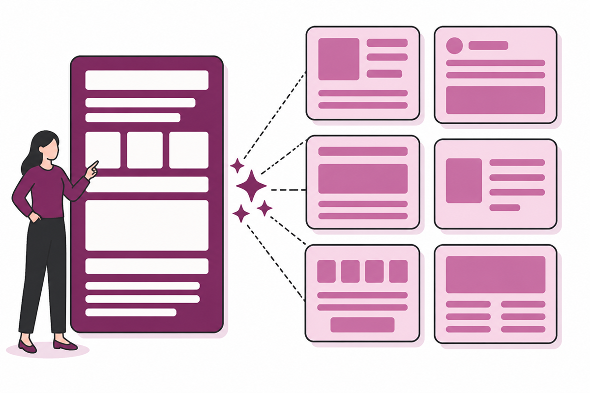 AI transforming existing business knowledge into multiple pieces of marketing content