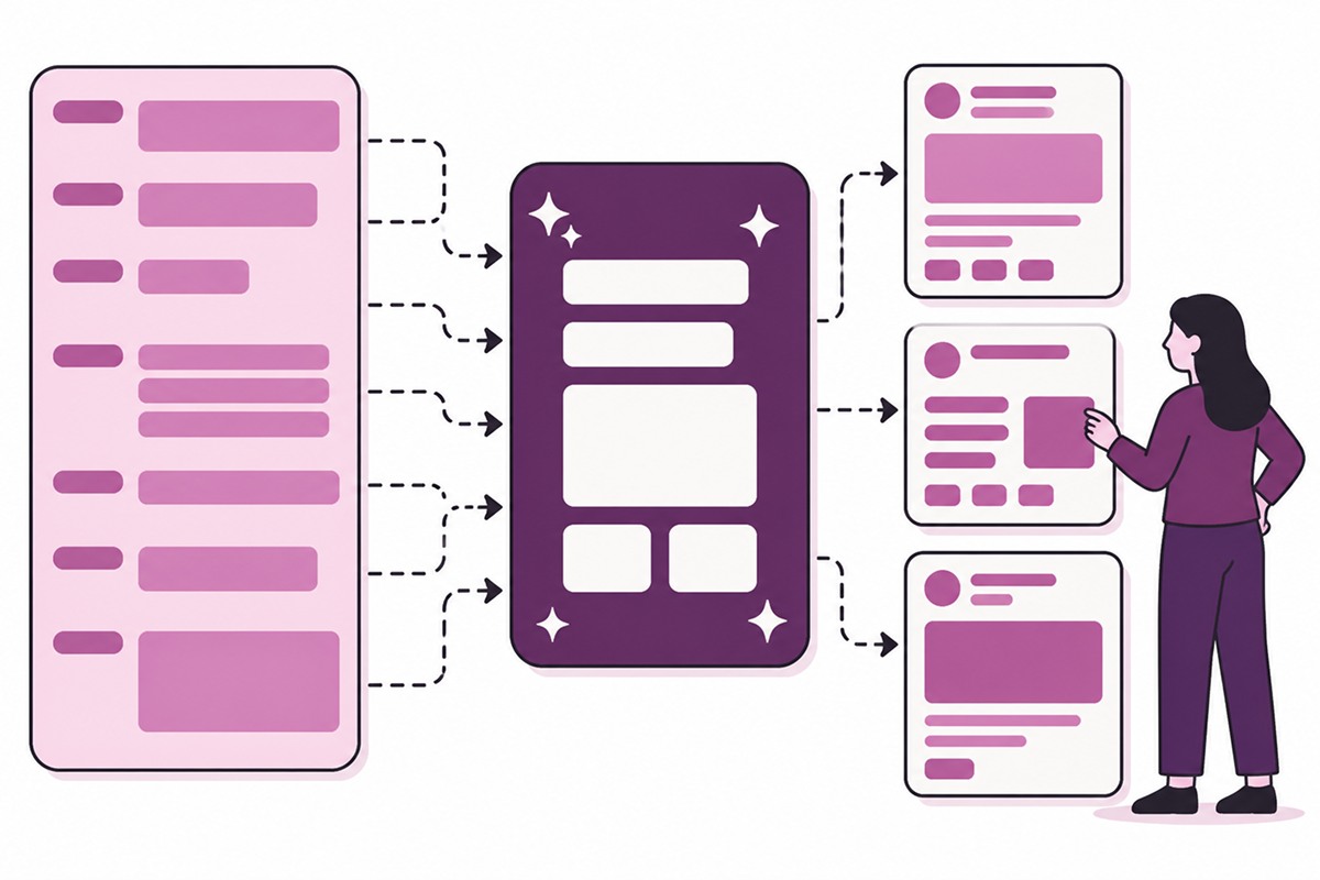 A detailed content brief providing AI with the information needed to create a relevant social media post