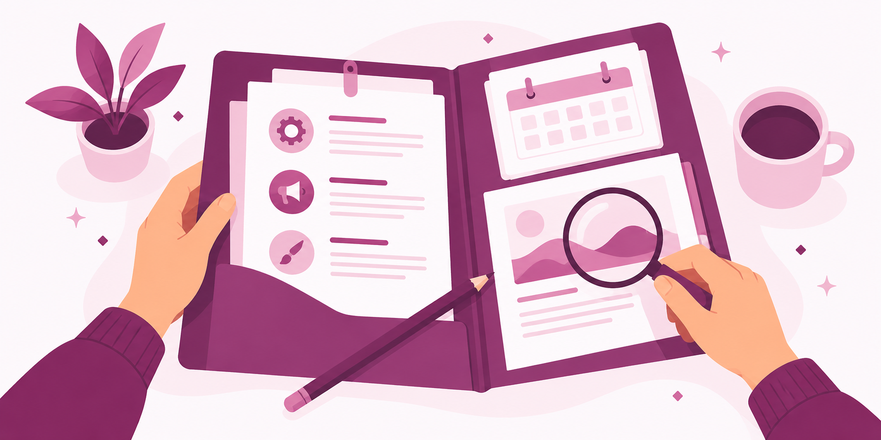 Reviewing a marketing provider’s deliverables, schedule and reporting.