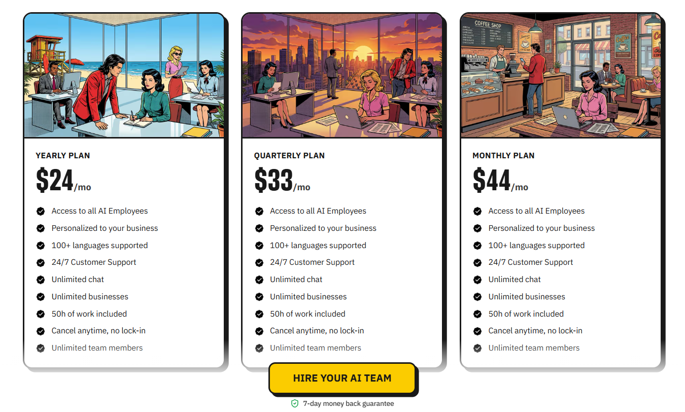 Marblism pricing, in full