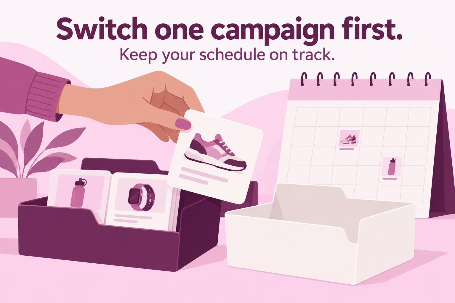 Moving one campaign while keeping existing marketing materials and schedules organised